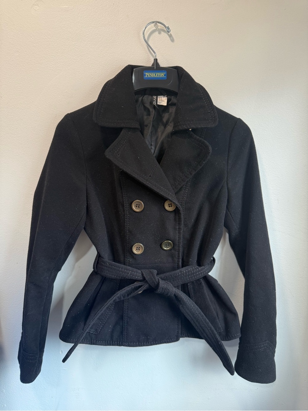 H&M DIVIDED Long Sleeve Black Double Breasted Jacket (6)